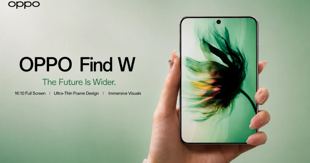 OPPO Find W може запропонувати широкий дисплей 16:10 та новий підхід до дизайну смартфонів